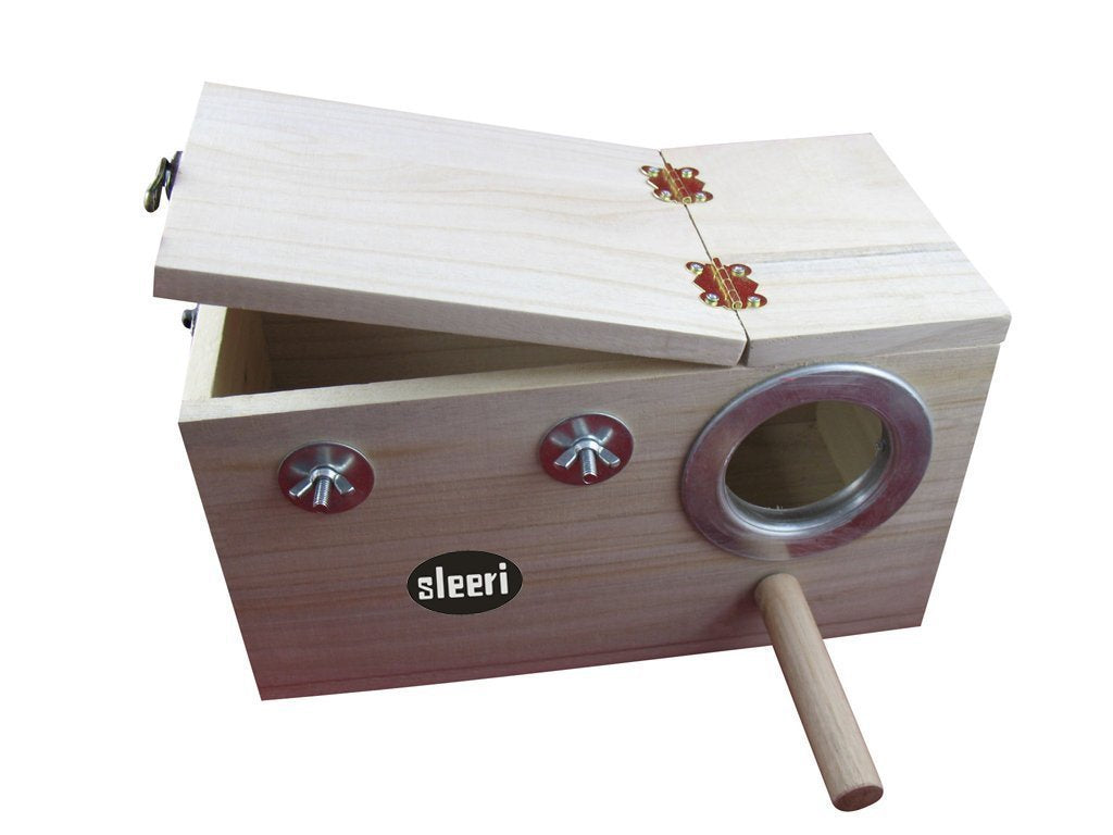 Sleeri Ring Bird Parrots Breeding Box Nest Box Diy Kits Peony Tiger Birds Nest Parrot Cage Fitting Nesting Lock