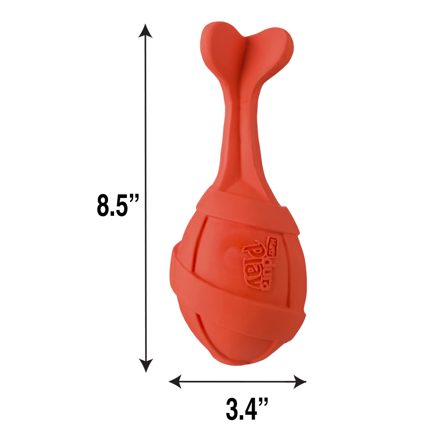 Hartz Dura Play Bacon Scented Rocket Dog Toy, Large, 1 Count (Colors Vary)