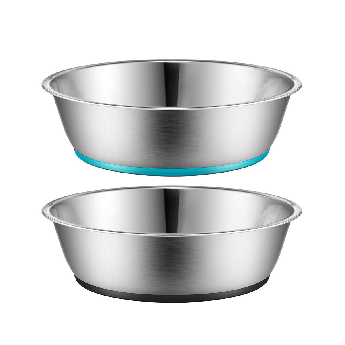 PEGGY11 Lightweight Nonslip Stainless Steel Dog Bowls, 2 Pack, Each Holds Up to 3 Cups