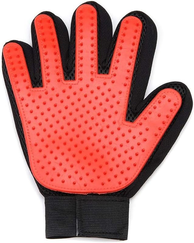 Bohobark Pet Grooming Gloves Dog Bathing Scrubber Gloves, Heat Resistant EcoFriendly Silicone Hair Removal Gloves With High Den