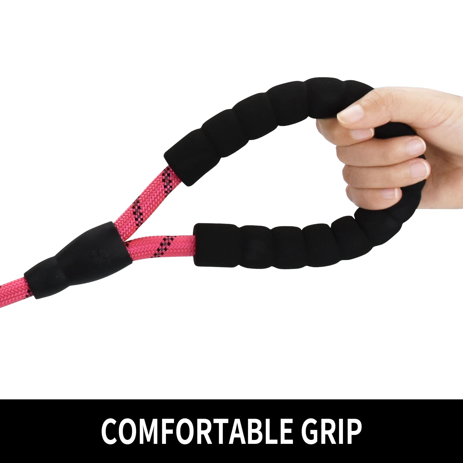 Panykoo 6 Ft Strong Pet Dog Leash With Highly Reflective Threads,360-Degree No Tangles And Comfortable Padded Handle,Suitable For Small,Medium And Large Dogs