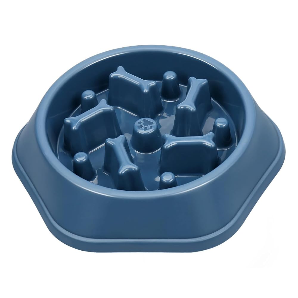 Zaptvi Slow Feeder Dog Bowl For Small & Medium Dogs  AntiChoking & Bloat Stop Pet Food Dish, NonSlip Puzzle Bowl For Slower E