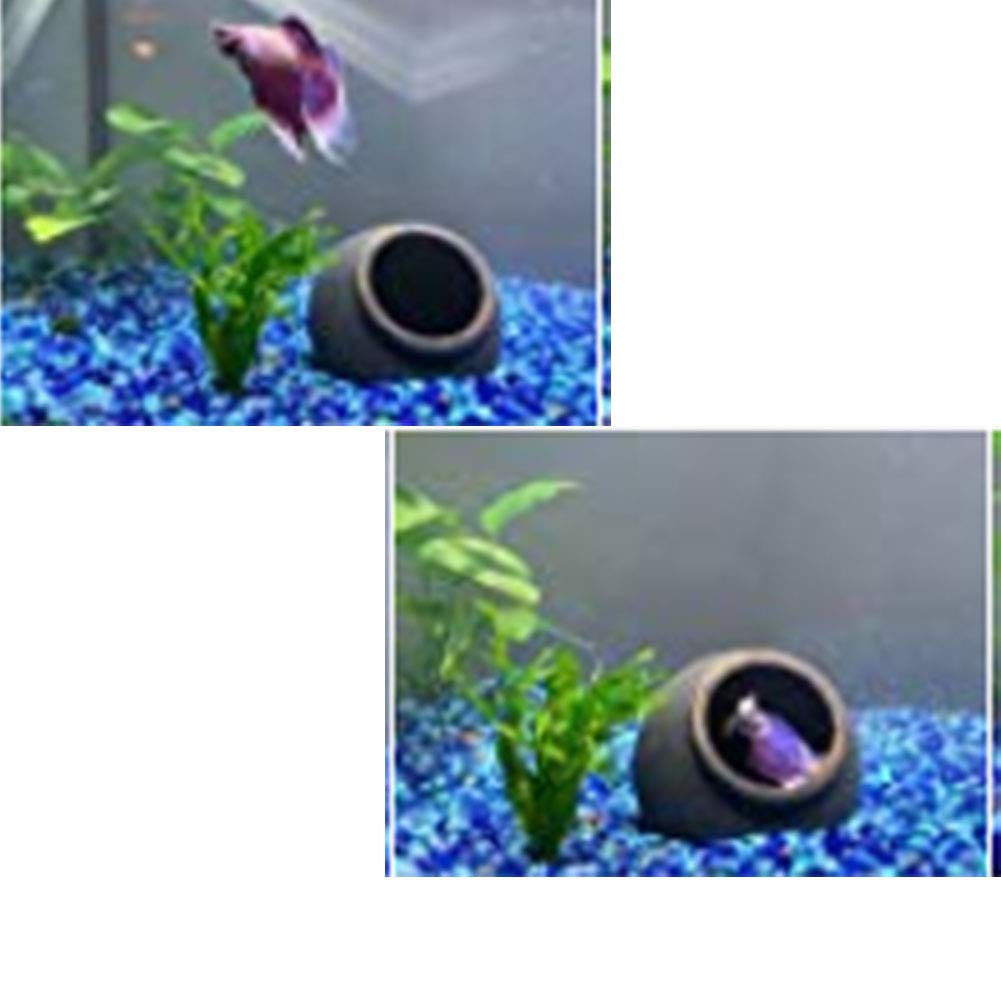 Saim Aquarium Ceramic Jar Decorations Fish Tank Cichlid Cave Breeding Cones Cave For Betta Fish Amano Shrimp Cichlid Bonsai To P