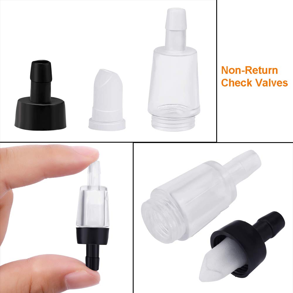 Y-Axis 50 Pcs Aquarium Air Valve Connector Acrylic Inline Tubing Non-Return Valves For 3/16 ''