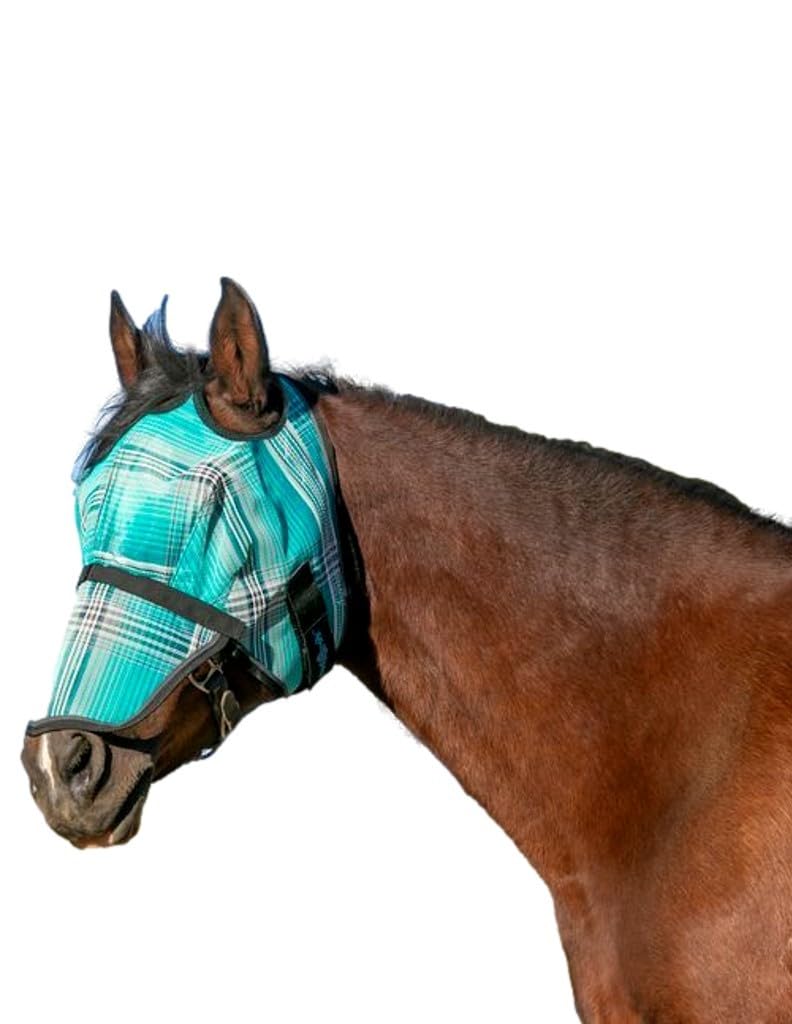 Kensington Fly Mask w/Web & Nose Size: X.Large Color: 2021-Atlantis