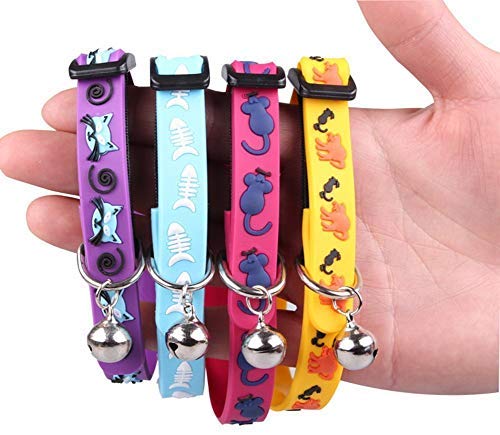 Psk Pet Mart Silicone Pet Dog Cat Collar Ring (Medium, Colour And Design May Vary)
