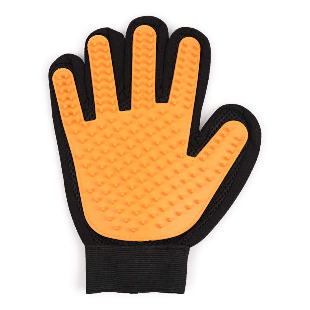 Heads Up For Tails Pet Grooming Finger Glove  Orange