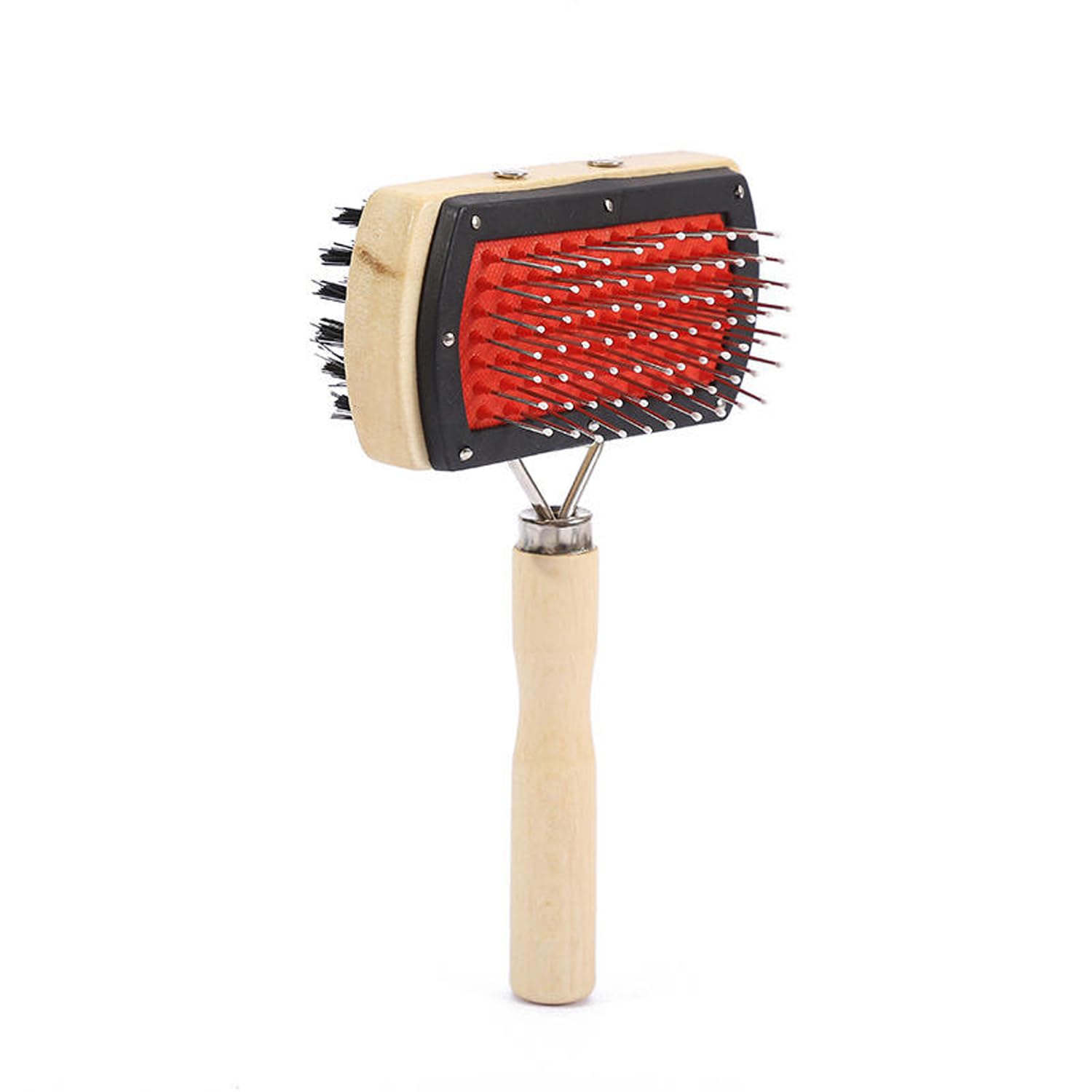 Emily Pets Double Sided Dog And Cat Grooming Brush | Pin And Bristle Brush For Shedding, Detangling, Massaging And Soft Fur Care