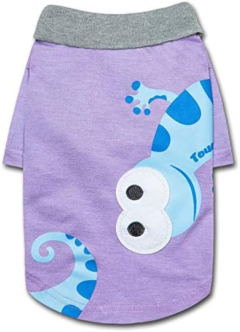 Touchdog Arubark Caribbean Style Dog Polo Tshirt  Large/Purple