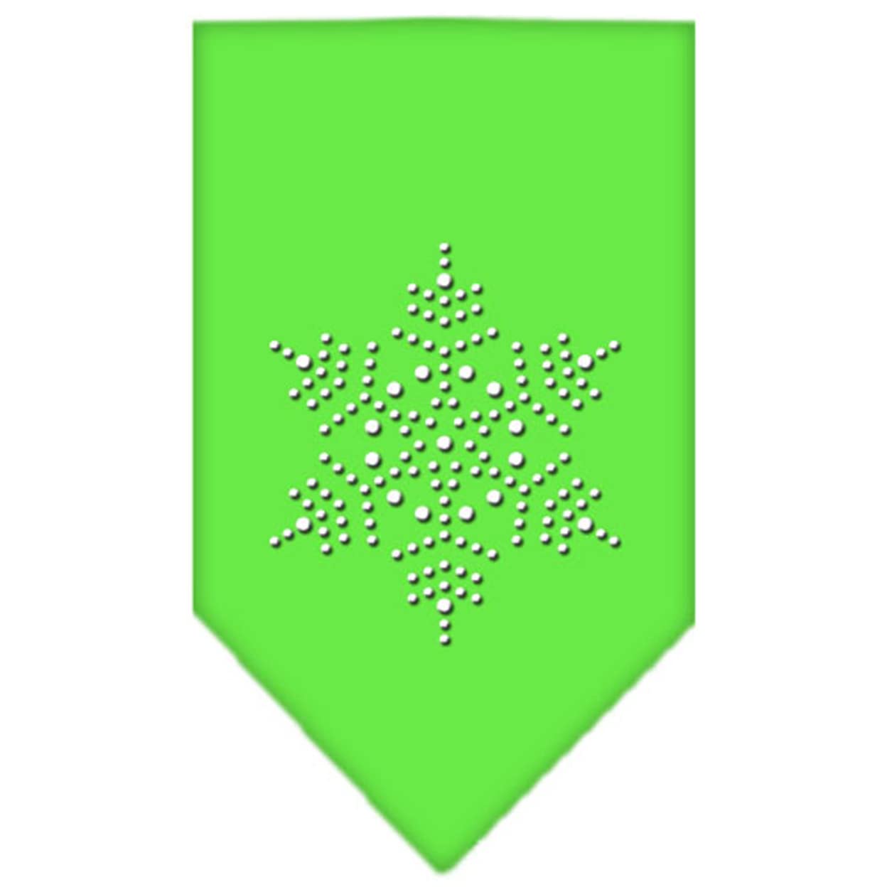 Mirage Pet Products Snowflake Rhinestone Bandana, Large, Lime Green