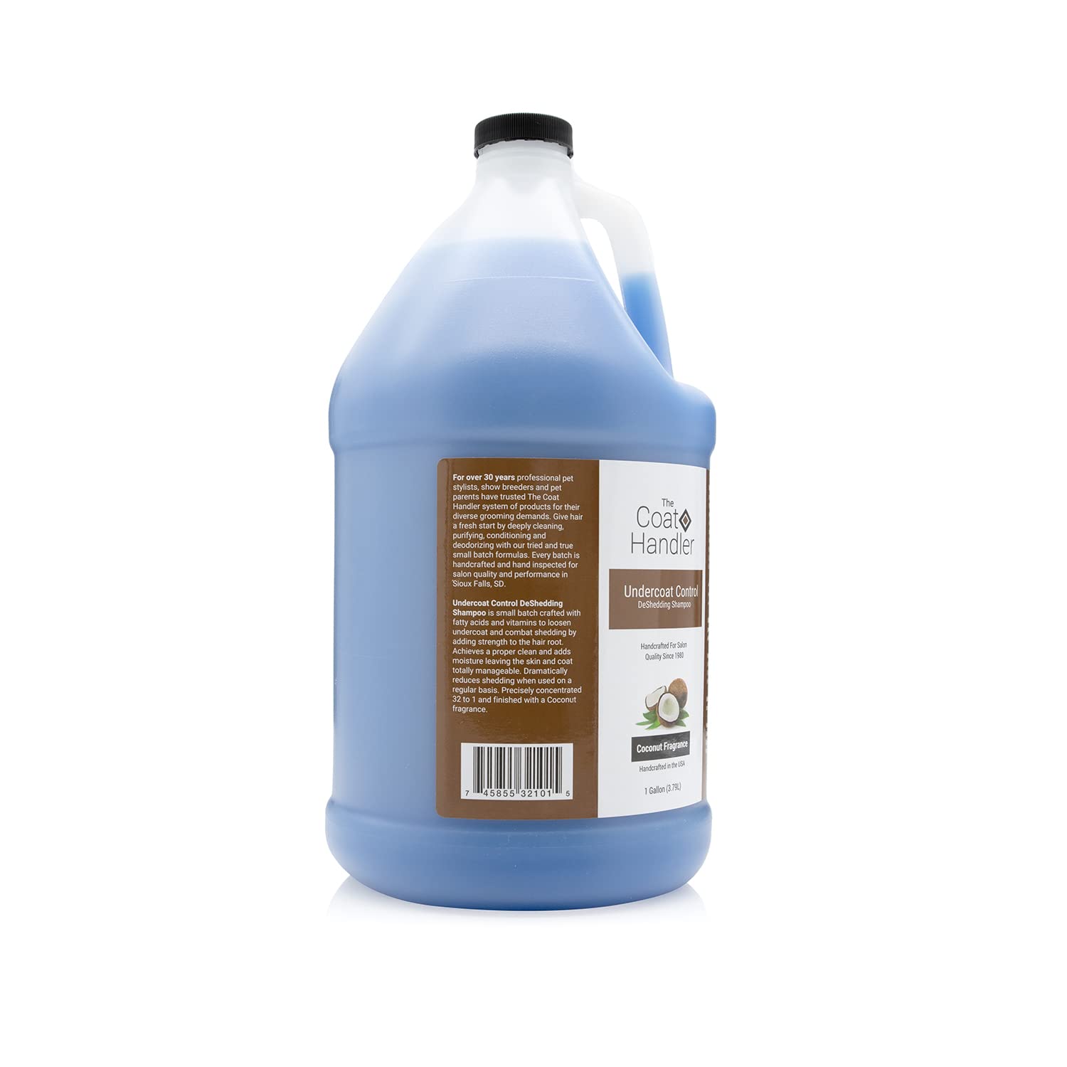 The Coat Handler Undercoat Control Deshedding Dog Shampoo, 1 Gallon - Combats And Reduces Shedding, Undercoat Removal, Omega 3 &