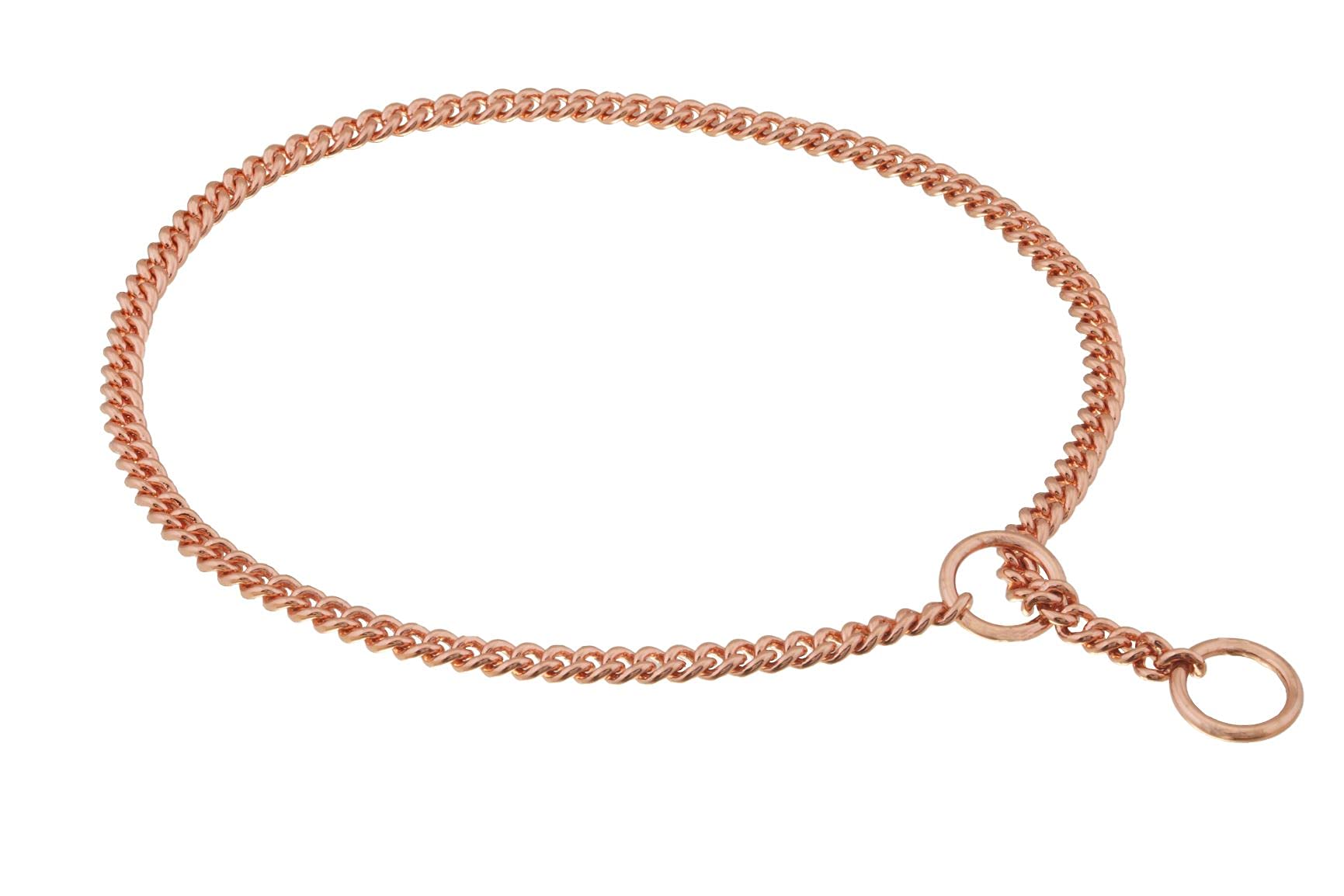Alvalley Metal Chain Dog Show Collar - Pet Slip Collar - Fine Curved Chain Collar - Adjustable For Toy, Small, Medium, Large, An