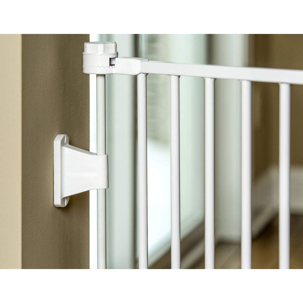 Regalo 76 Inch Super Wide Baby Gate - 3-Panel, Metal, White, Model 1175 DS with Wall Mounts and Hardware