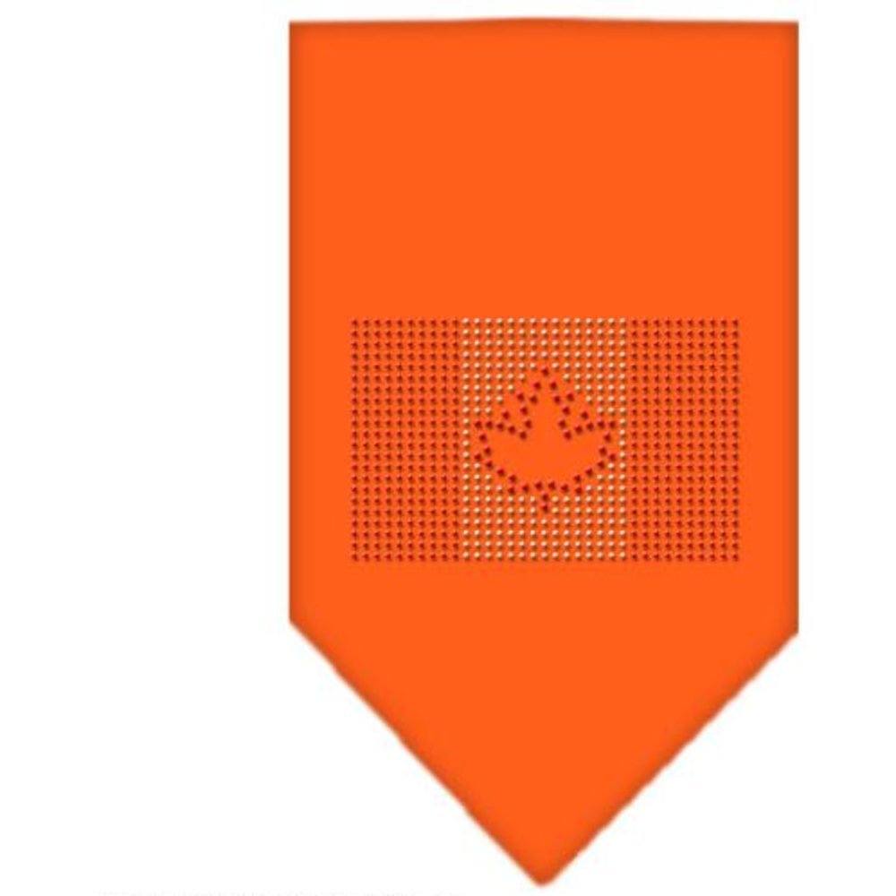 Mirage Pet Products Canadian Flag Rhinestone Bandana, Large, Orange