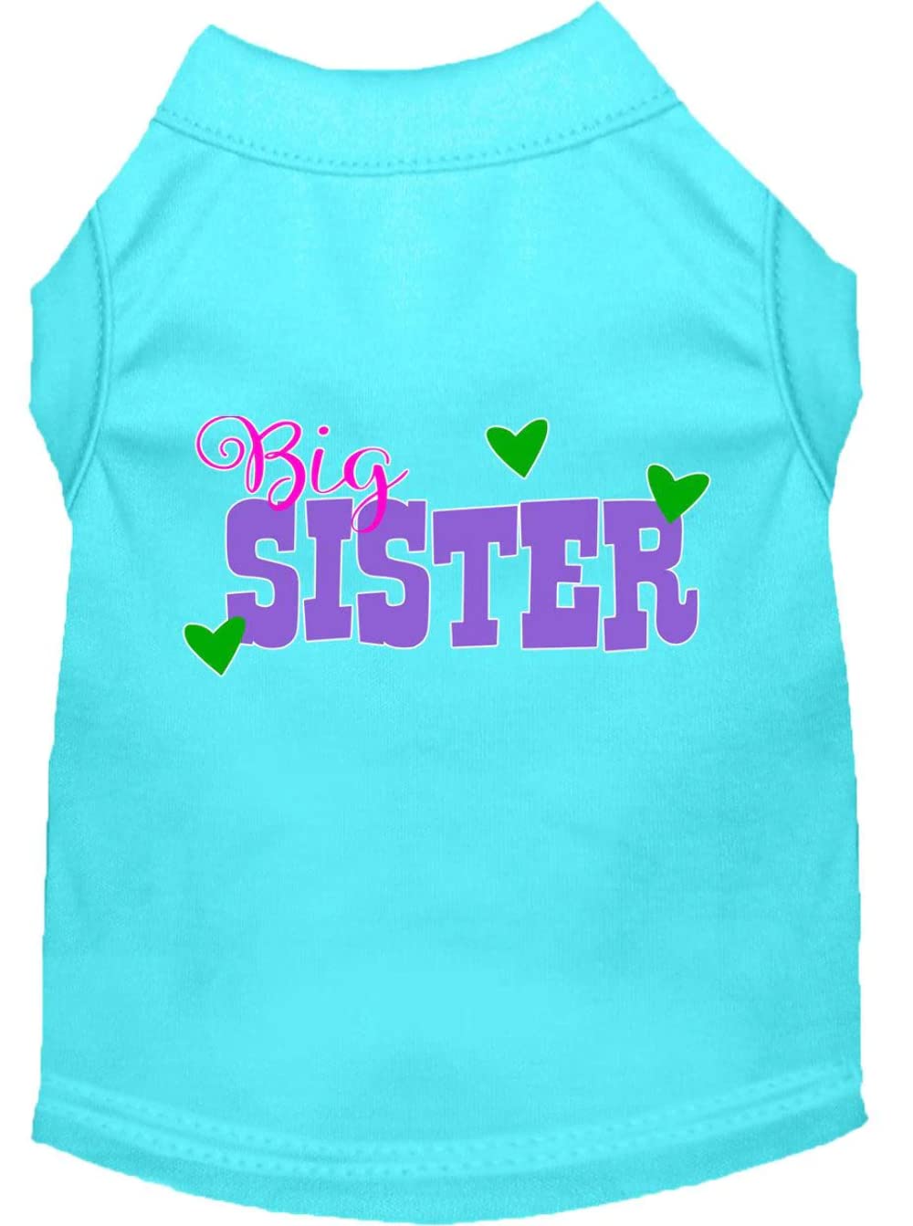 Pet Dog & Cat Shirt Screen Printed, "Big Sister" Black XS (0-3 lbs.)