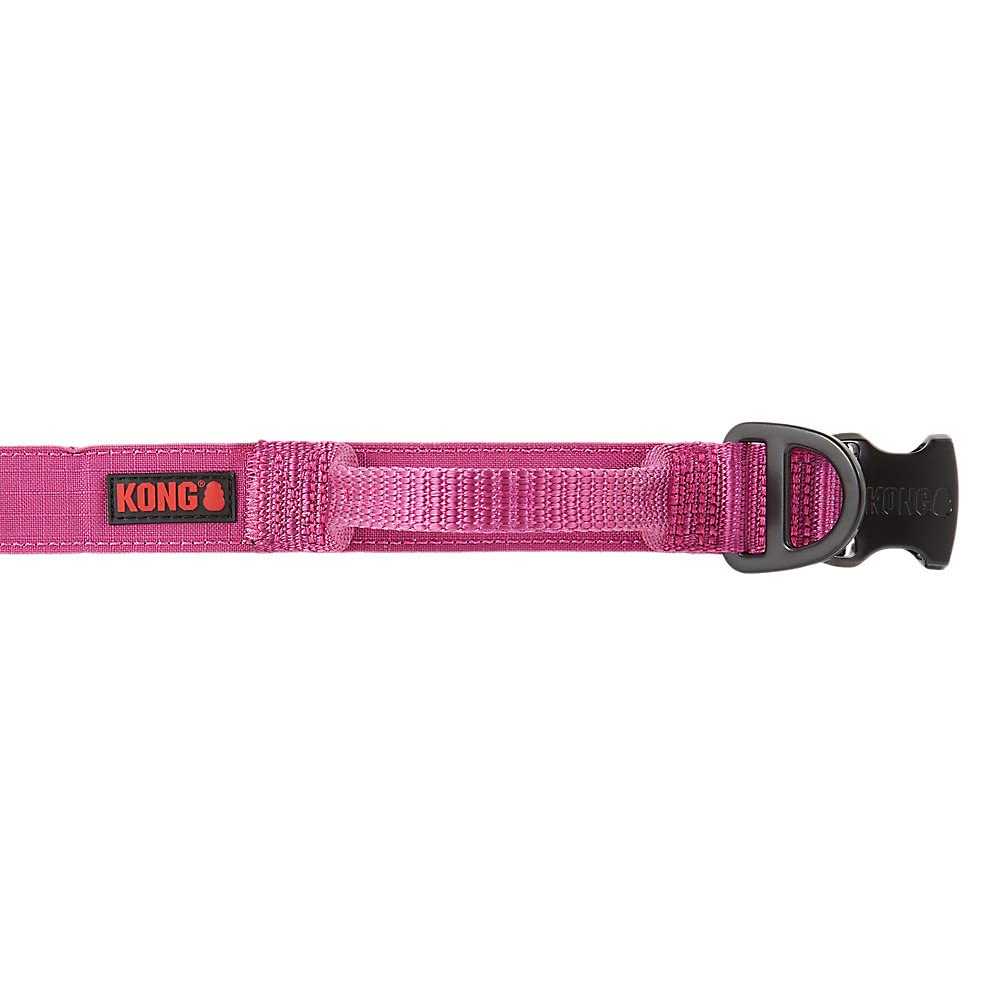 Kong Ultra Durable Padded Comfort Handle Dog Collar (Large, Pink)