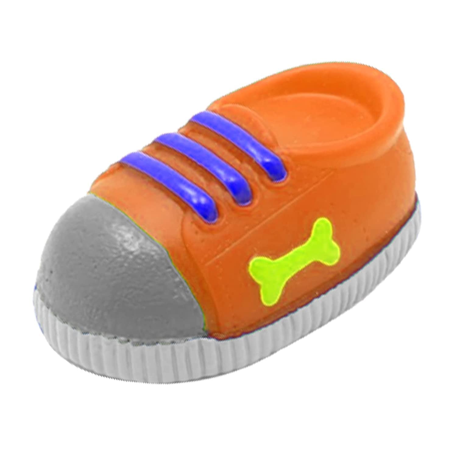 Dog Trust Squeaky Toys For Puppy,Shoe Shaped Teething, Dog Chew Christmas Small Dogs Squeaker Latex Rubber Soft Ball Chewing Tee