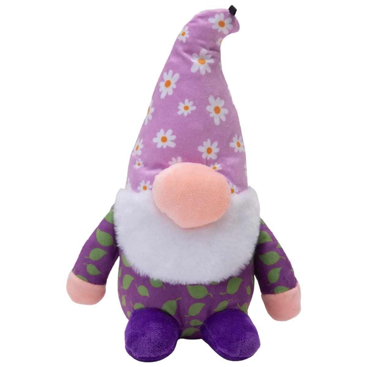 Snugarooz Daisy The Gnome Plush Dog Toy With Repair Patch ?Soft - Crinkly & Squeaky Fun - Perfect For Medium Dogs - Made From Recycled Materials