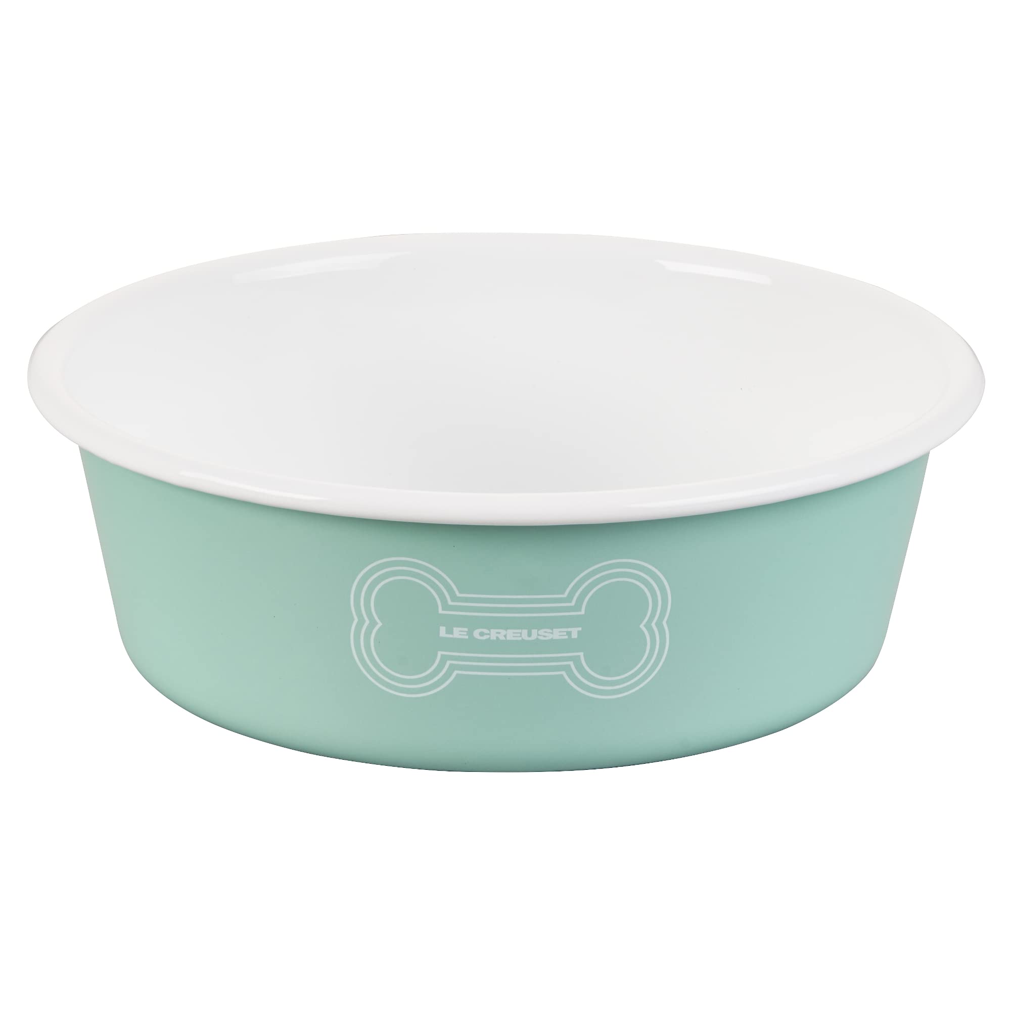 Le Creuset Enamel on Steel Large Dog Bowl, 6 Cups, Light Green