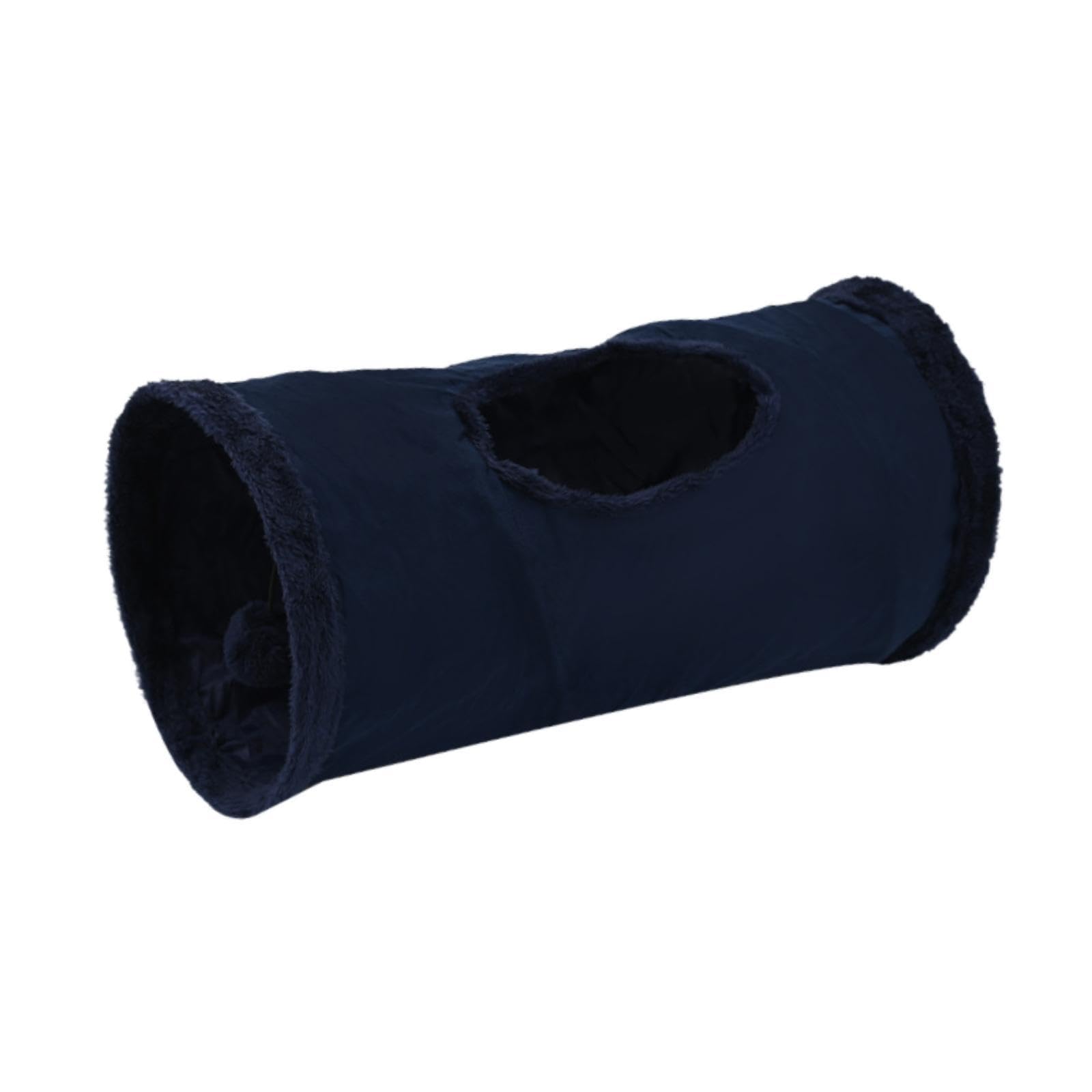 Zoomella Cat Tunnel For Indoor Cats Hideaway Kitten Cave Pet Supplies Funny With Ball Blue|Toys|Pet Supplies