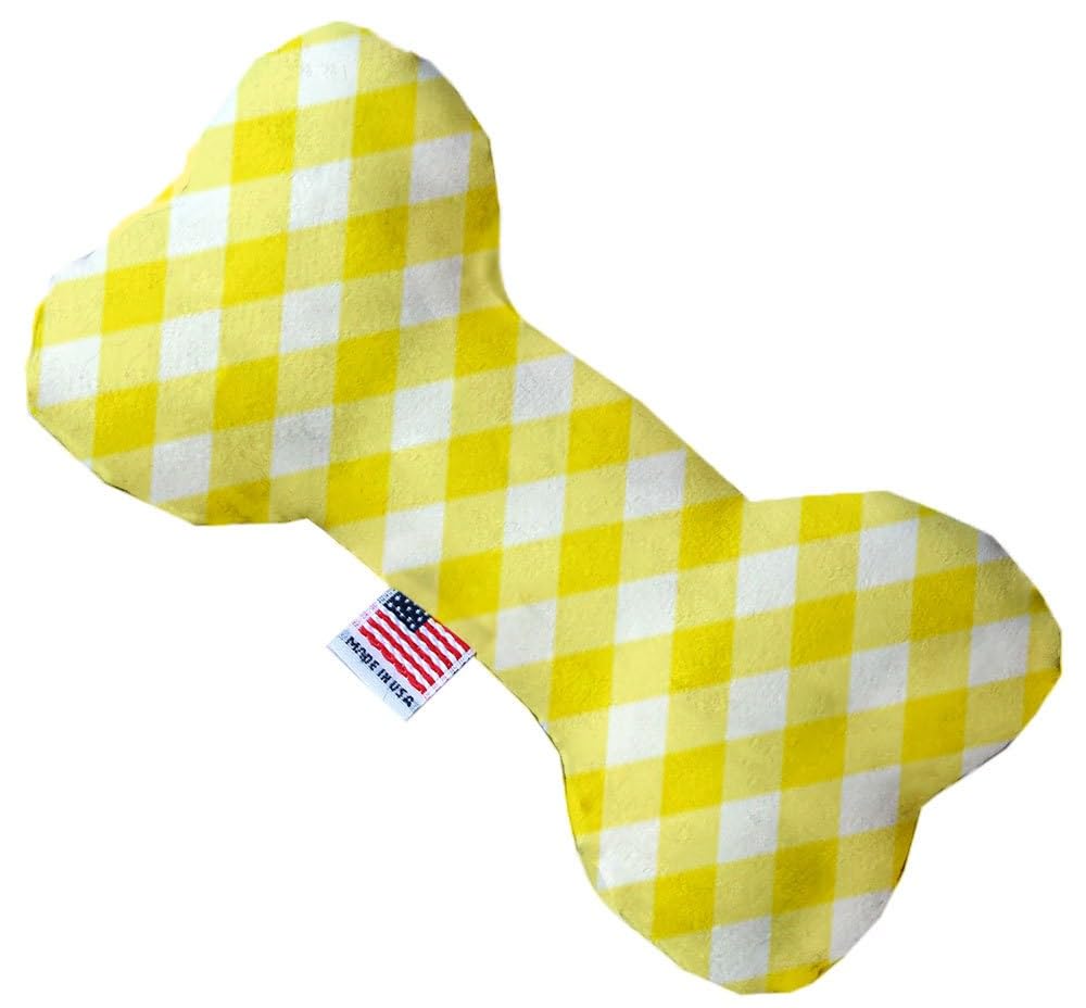 Pet and Dog Plush Heart or Bone Toy, "Plaids Group" (Available in different sizes, and 7 different pattern options!) Aqua Plaid 8" Plush Heart