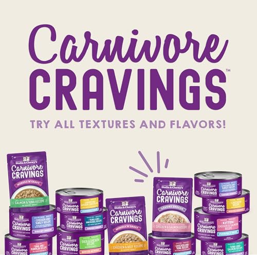 Stella & Chewys Carnivore Cravings Purrfect Pat   - Premium Grain-Free Wet Cat Food - 6 Flavor Variety Pack - High Protein with