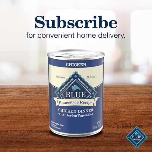 Blue Buffalo Homestyle Recipe Adult Wet Dog Food, Made with Natural Ingredients, Chicken Dinner With Garden Vegetables, 12.5-oz