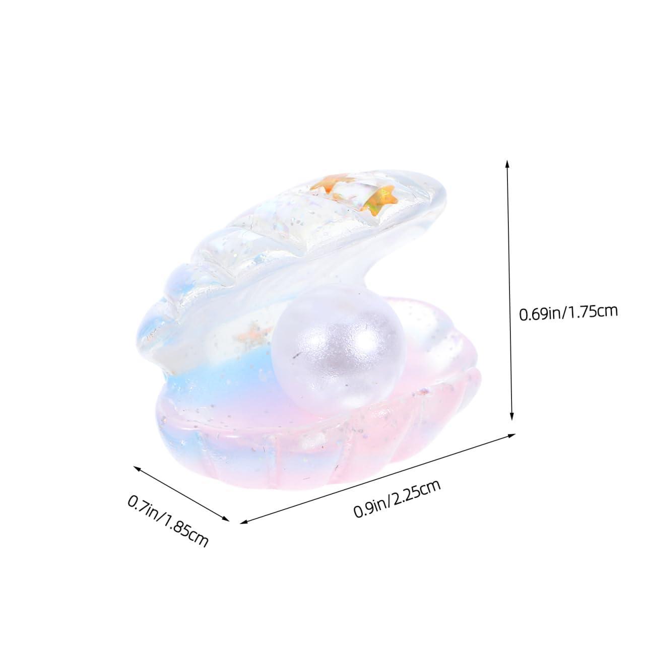 BESPORTBLE Mini Ocean Resin Animals: 16Pcs Luminous Simulated Shell with Pearl Mini Resin Ocean Landscape Decorative Shell Ornam