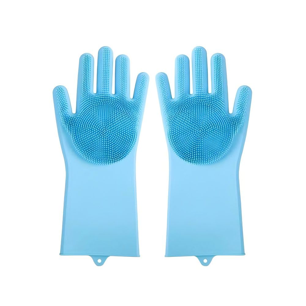 Itingy Dog Washing Gloves 1 Pair, Cat Grooming Brush Glove, Heat Resistant Silicone Mitt Household With Hanging Hole, 3 In 1 Bat