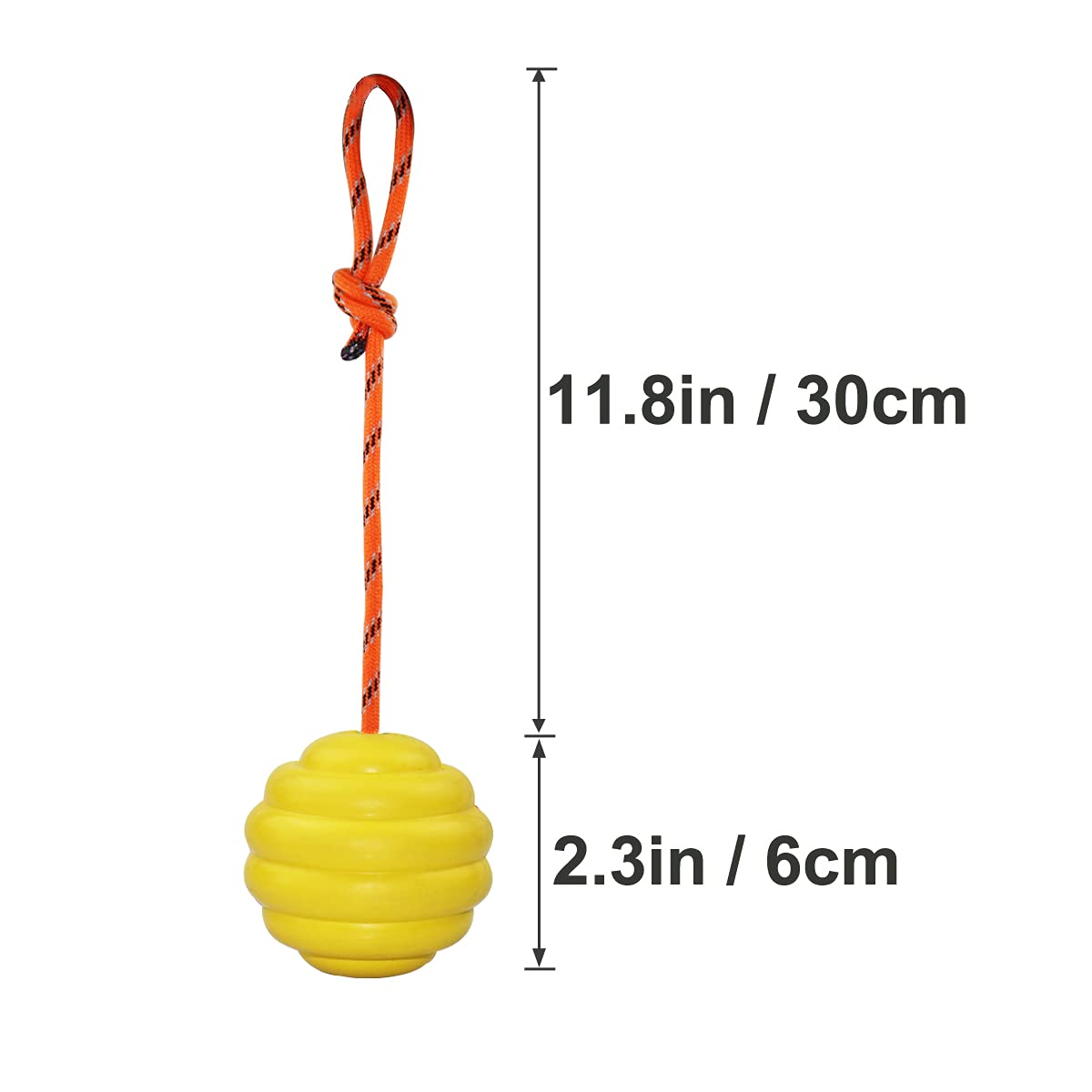 Nevperish K9 Training Ball With Rope, Exercise And Reward Toy For Dogs - Indestructible Dog Toy Ball With Handle For Training Pu