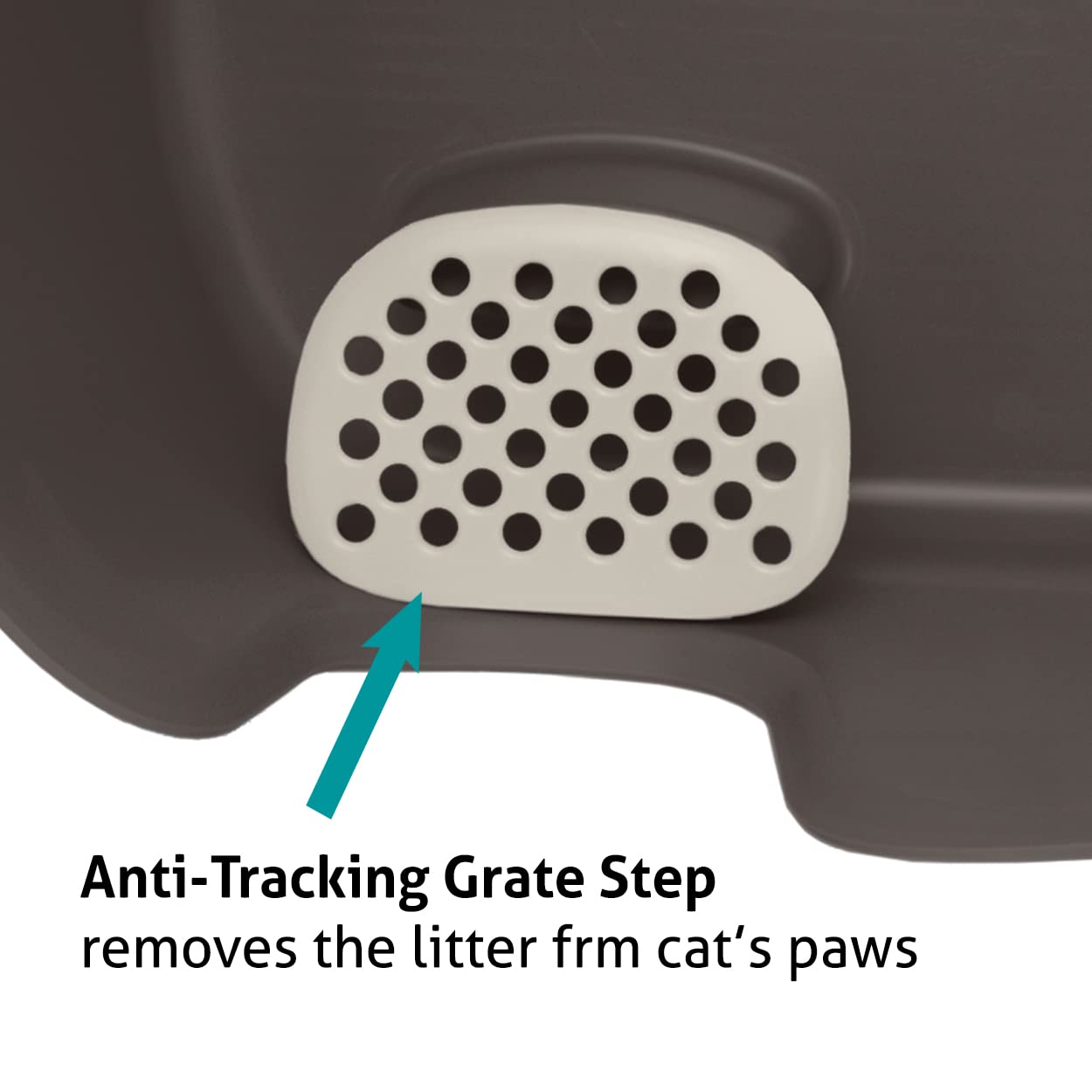 Richell Paw Trax High Wall Cat Litter Box - Extra Large, Brown, Plastic, Wide - Model G0803840600375