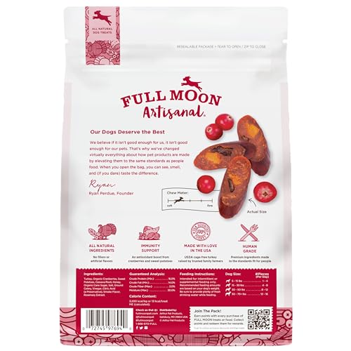 Full Moon Turkey Cranberry Sausage, 12 oz - Savory, Gluten-Free, High-Quality Meat Snack