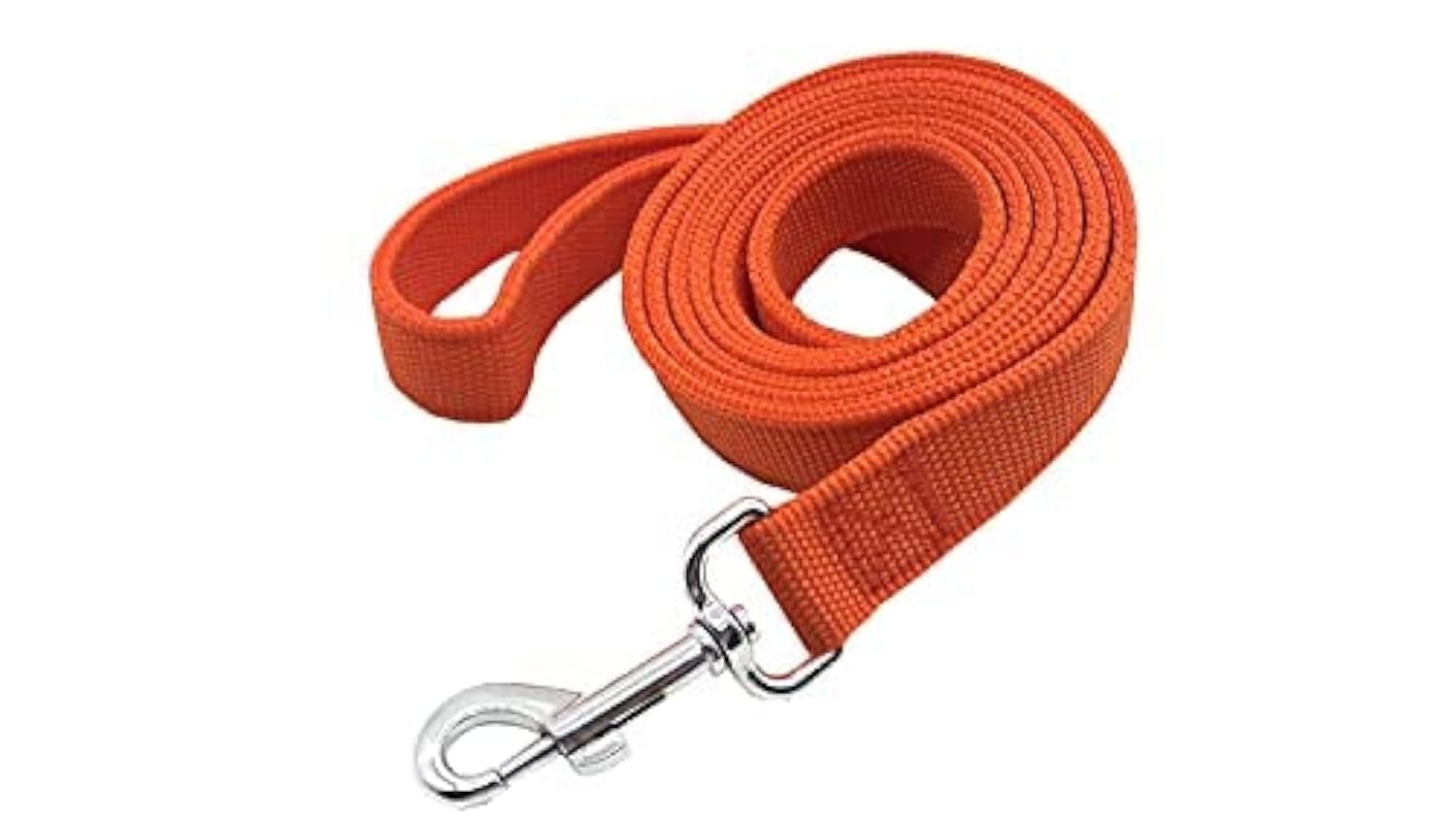 Strong Nylon Dog Leash With 2-Layer, 4 Ft/ 6 Feet Long, 1 Inch Wide For Medium Large Dogs (1' X 7 Ft, Orange)