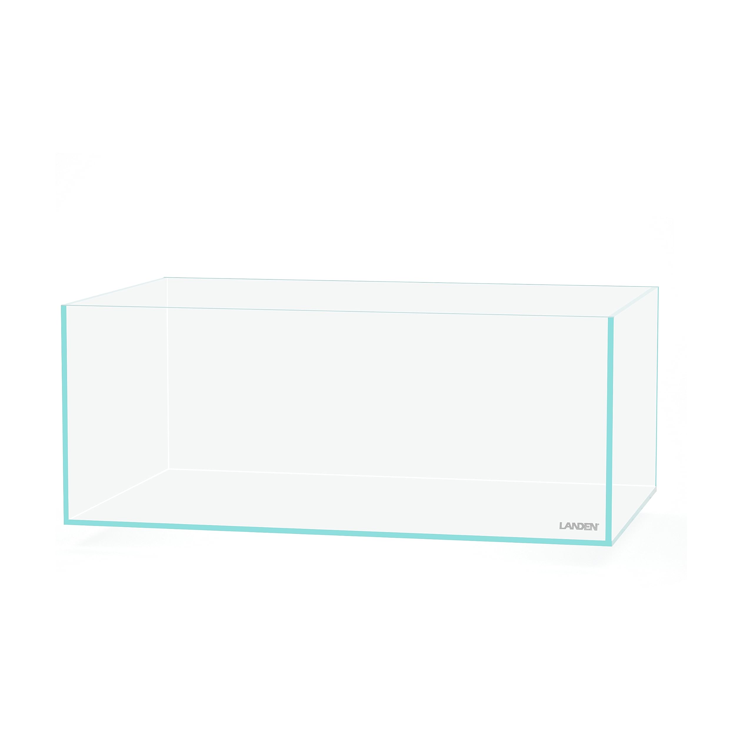LANEDN 75S 22.1 Gal Shallow Tank, Shallow Fish Tank, Rimless Low Iron Tank, Bookshelf Aquarium W29.5  D17.7  H11 in(75x45x28cm);