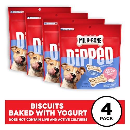Milk-Bone Dipped Dog Biscuits Baked with Vanilla Yogurt, 12 oz., 4 Count