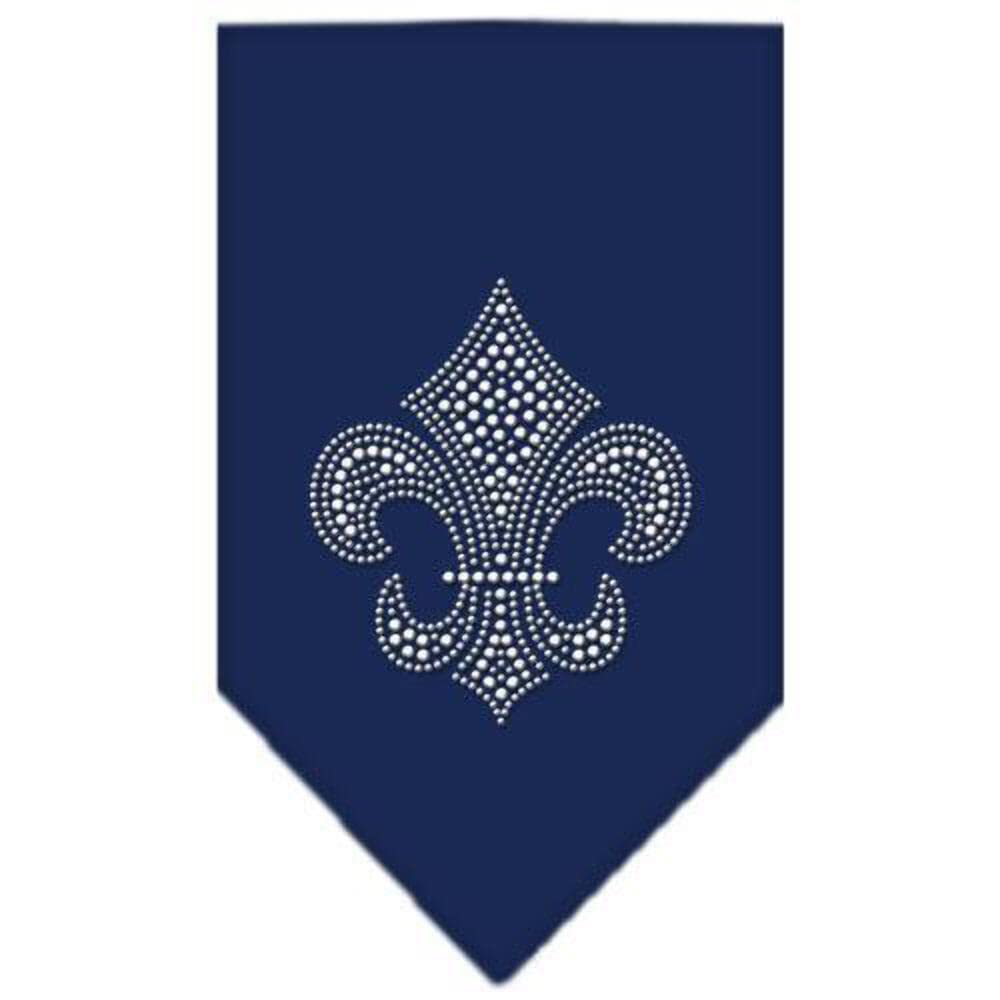 Pet and Dog Bandana Rhinestone, Fleur De Lis Light Pink Small