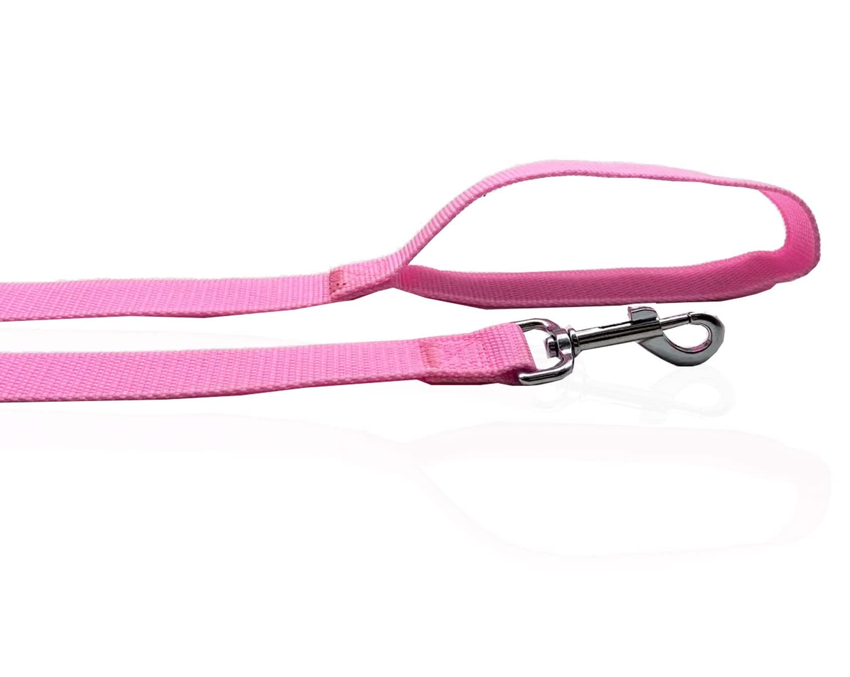 Nylon Dog Leash 12 Feet Long, Walking Training Dog Leashes For Medium Large Dogs(1'' X 12 Ft, Pink)