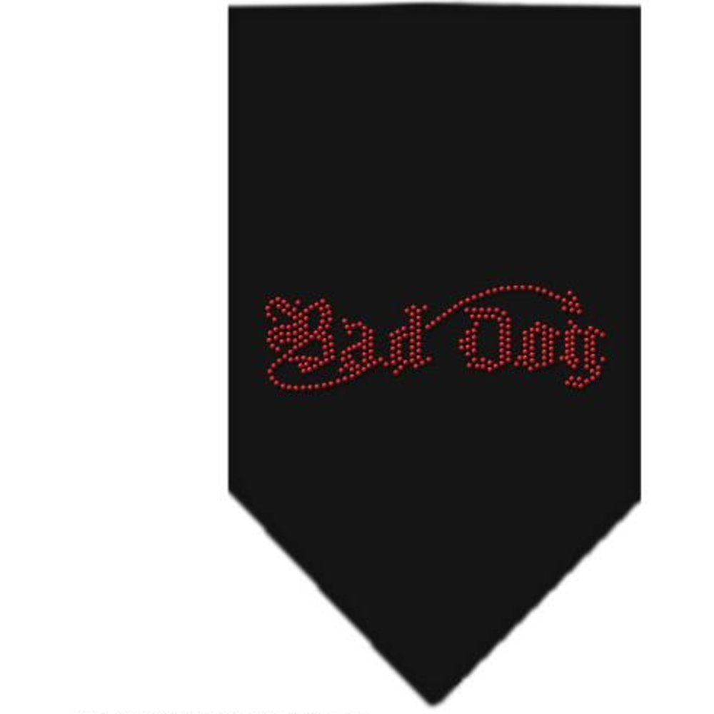 Mirage Pet Products Bad Dog Rhinestone Bandana, Small, Black