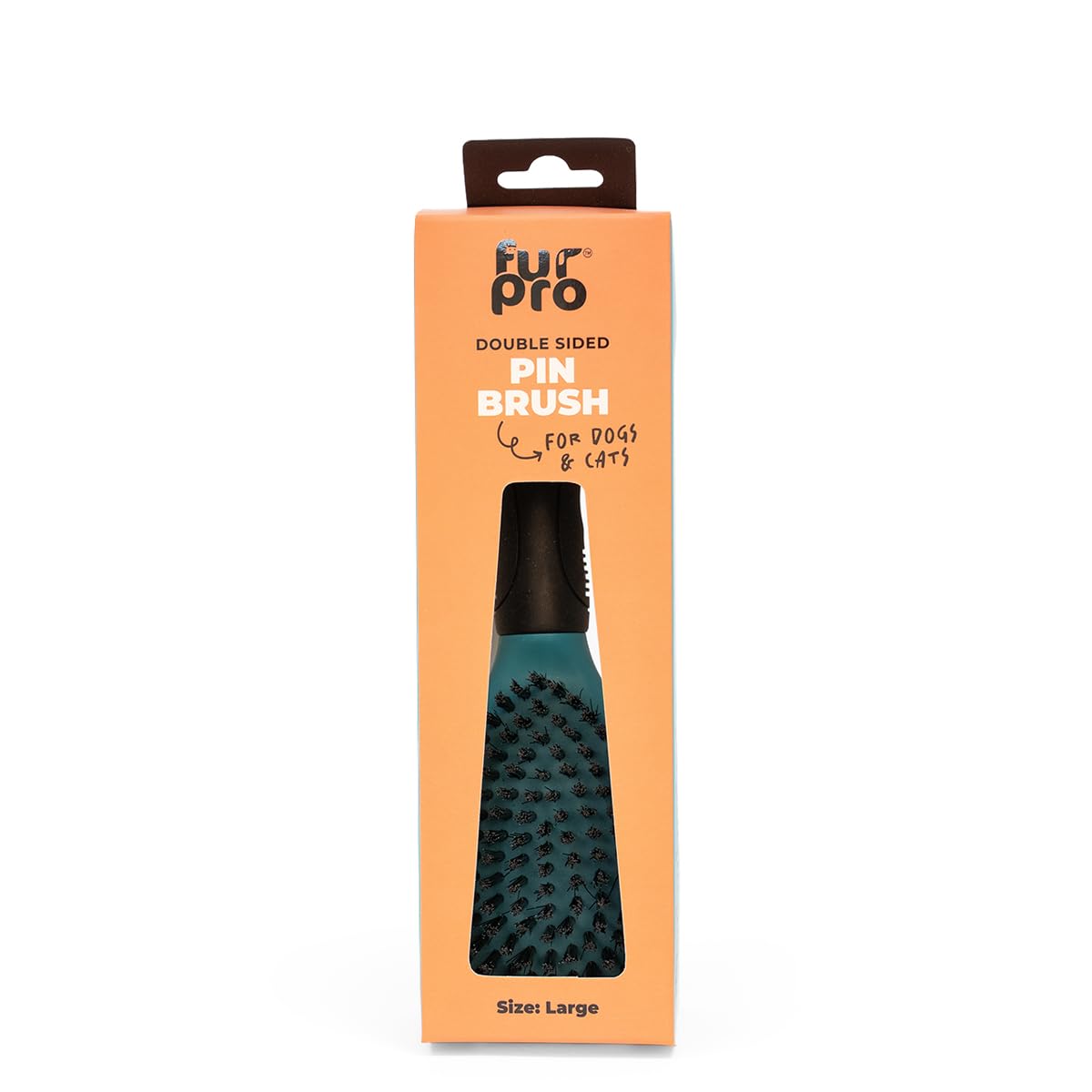 Furpro Pin Brush For Dogs & Cats | Medium Size Pet Grooming Brush With Rounded Pins | Gentle Detangling & Shedding Tool For All 