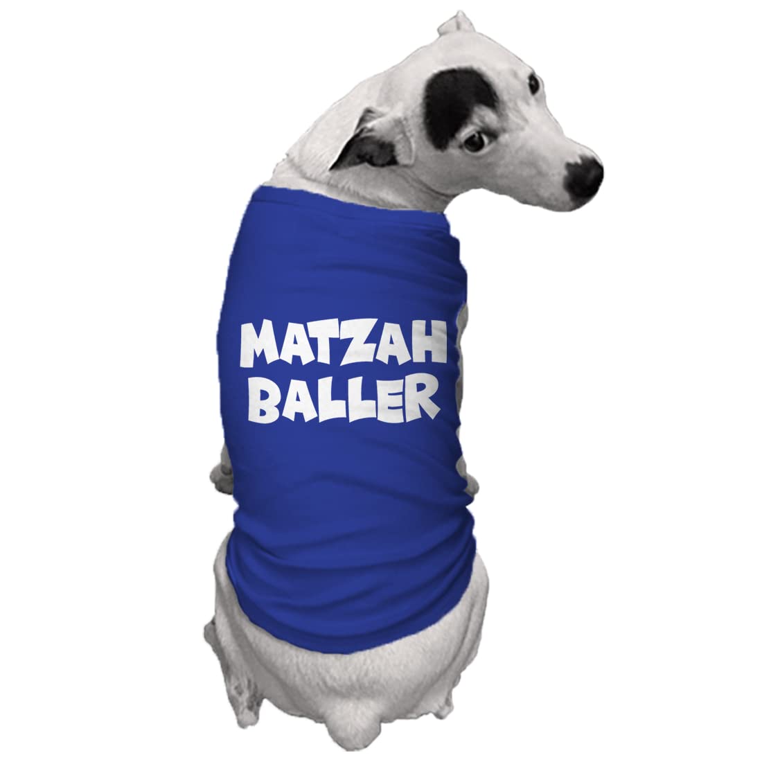Matzah Baller - Matzo Hanukkah Passover Seder Dog Shirt (Royal Blue, X-Small)