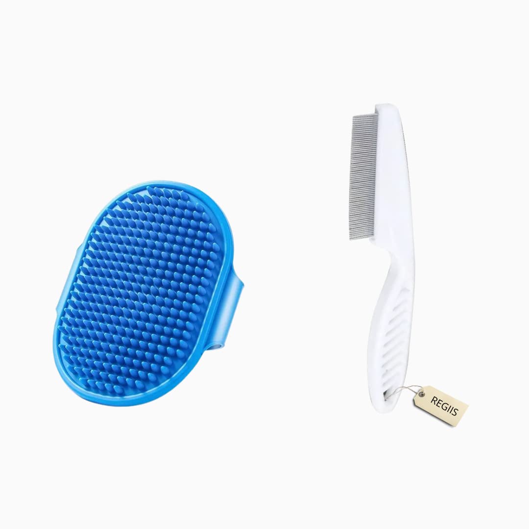 Dog Bath Brush And Flea Brush I Remove Flea & Ticks And Massage Furr Also Used For Bath I Regular Brush (Pack Of 12)