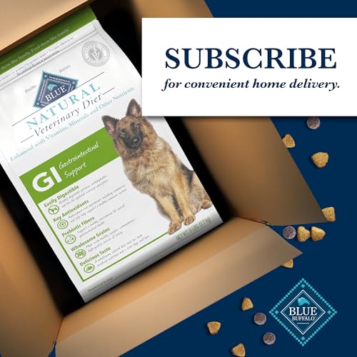 Blue Buffalo Natural Veterinary Diet GI Gastrointestinal Support Dry Dog Food, Veterinarians Prescription Required, Chicken, 6-