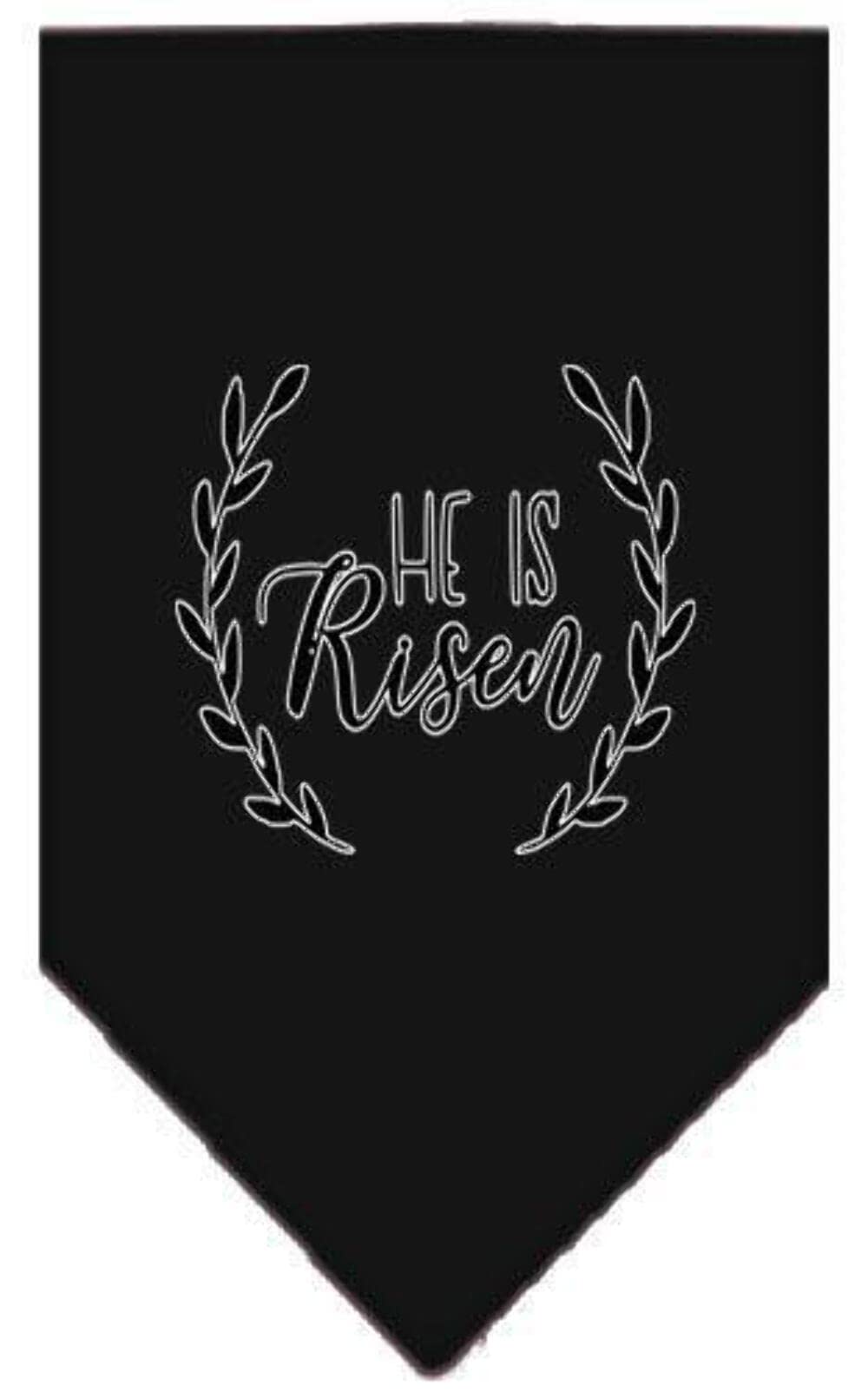 Mirage Pet Products He Is Risen Screen Print Bandana Cocoa Large