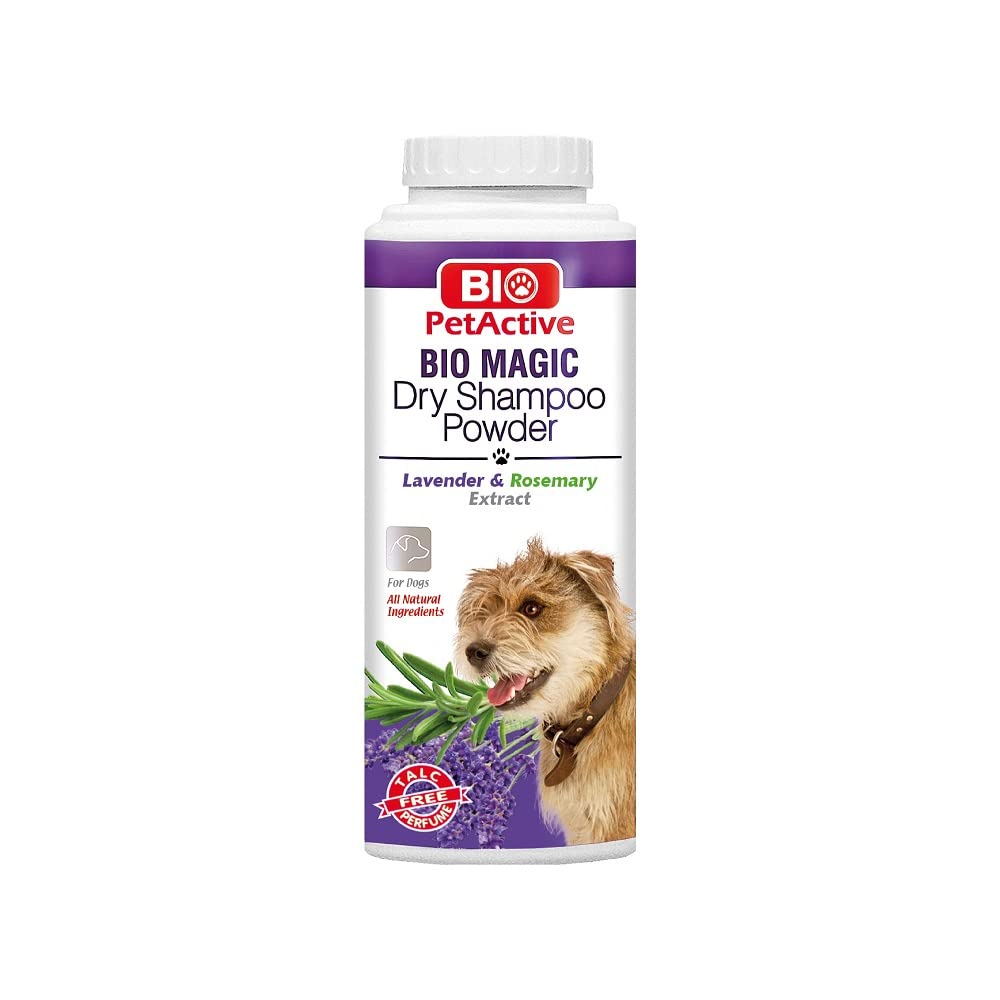 Bio Magic Dry Shampoo Powder With Lavender And Rosemary For Dogs | Cleansing And Moisturizing Perfume And Talc Free Suitable For