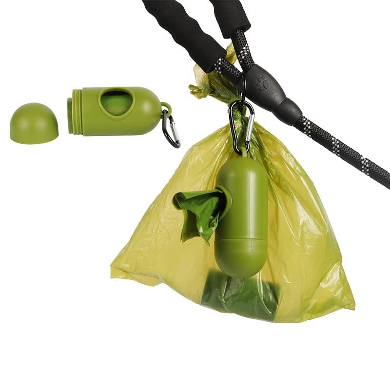 2 Pack Dog Poop Bag Holder With 2 Rolls Of Blue Leak-Proof Dog Waste Bags Poop Bag Dispenser With Leash Clip Key Ring And Adjust