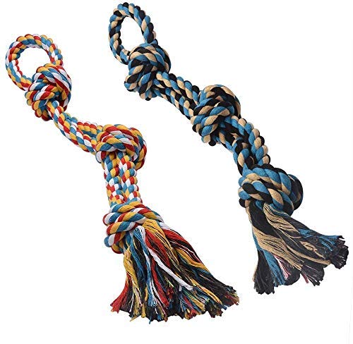 PSK PET MART Dog Toys for Aggressive Chewers  Set of 2 Heavy Duty XL Dog Rope Toy for Large Breed Puppy  Medium and Large Dogs