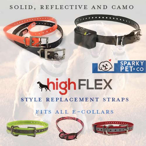 Sparky Pet Co High-Flex 3/4'' Roller Buckle Replacement Collars (Neon Pink)