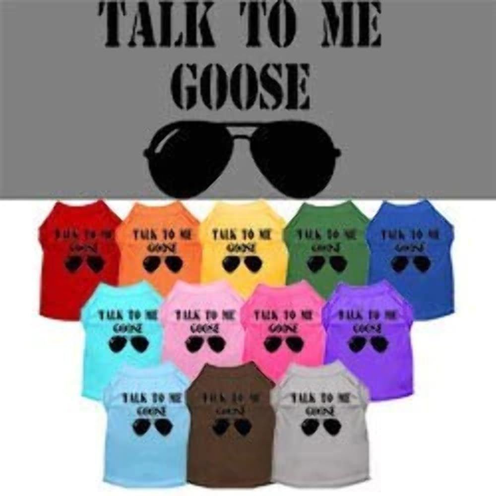Mirage Pet Product Talk to me Goose Screen Print Dog Shirt Brown XXL