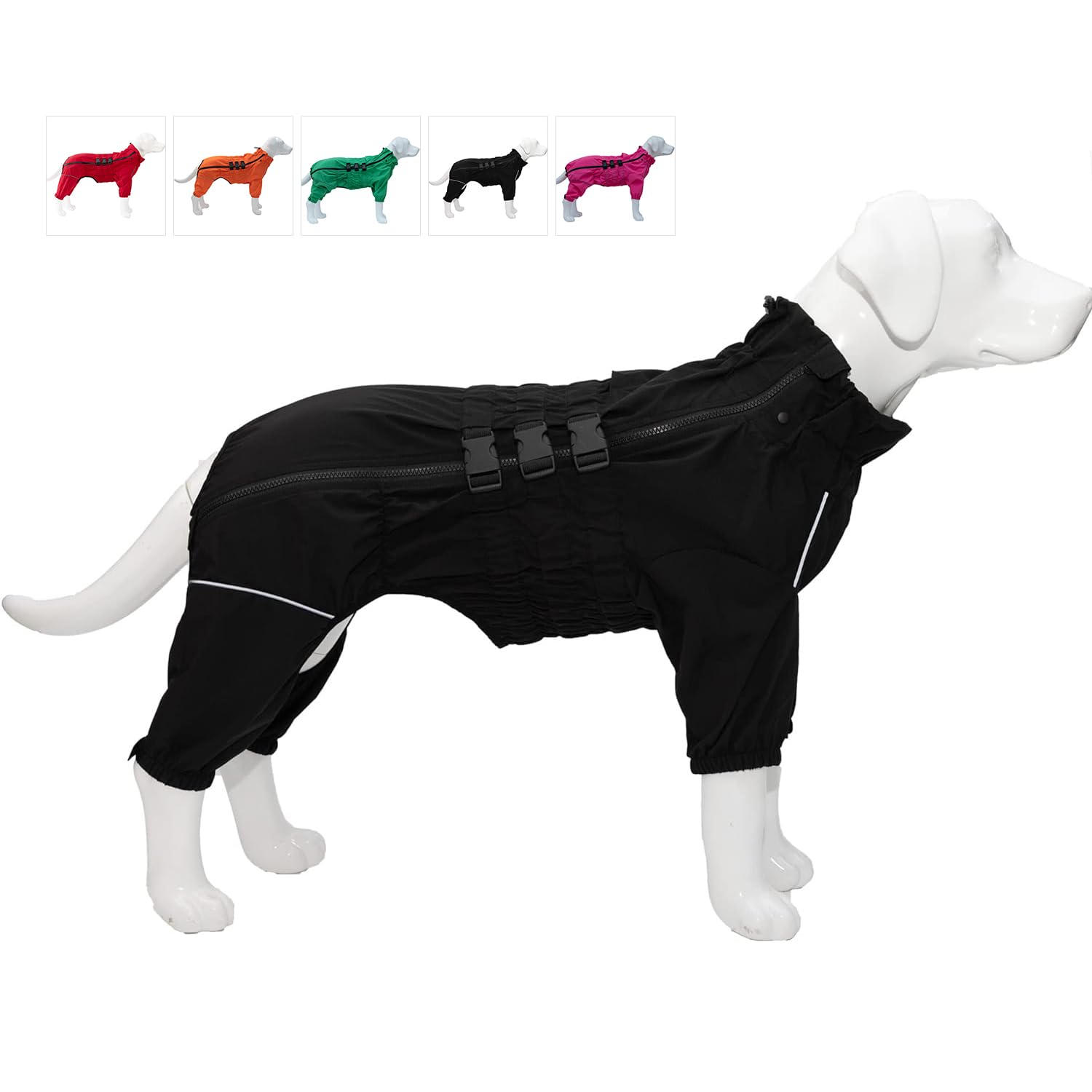 Dogs Waterproof Jacket, Lightweight Waterproof Jacket Reflective Safety Dog Raincoat Windproof Snow-Proof Dog Vest For Corgis Da