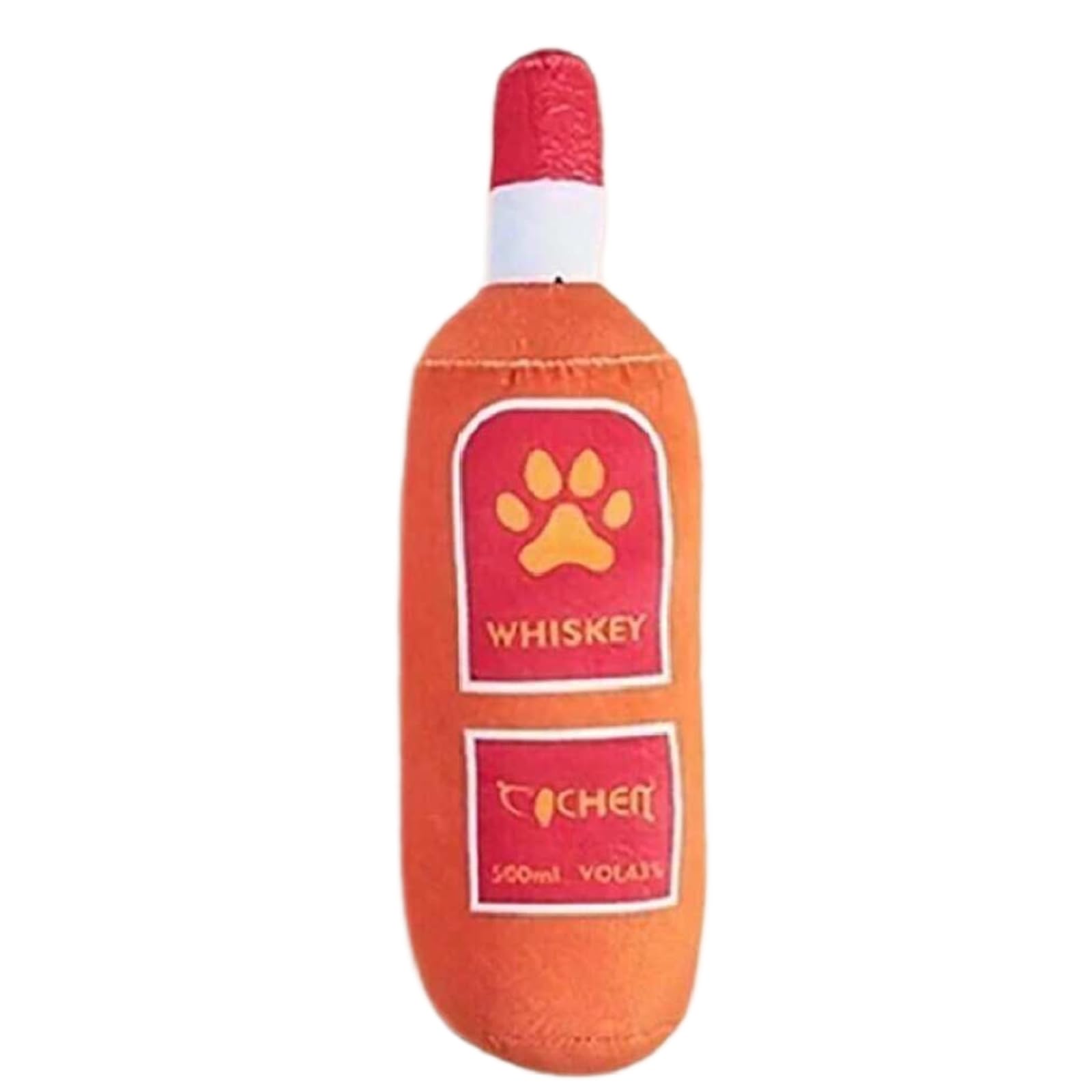 Emily Pets Plush Toy For Pet Simulated Wine Bottle Shape Sound Making Bite Resistance Teeth Cleaning & Grinding Brushes Toy, For